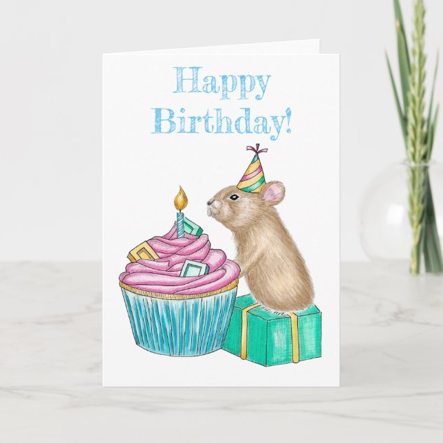 Tarjeta de pastelería de cumpleaños feliz de Pika  (Anverso)