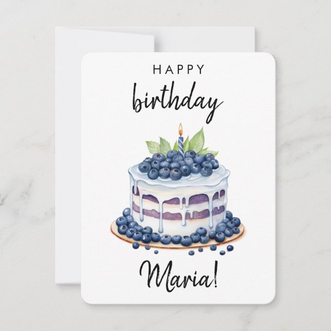 Tarjeta de pastelería de cumpleaños personalizado, (Anverso)