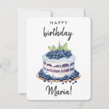 Tarjeta de pastelería de cumpleaños personalizado,