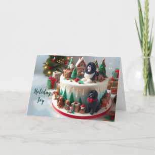 Tarjeta de pastelería de vacaciones de perro de Te