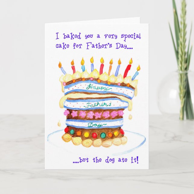 Tarjeta de pastelería del día del padre (Anverso)