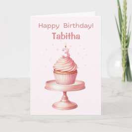 Tarjeta de pastelería personalizada de tercer cump