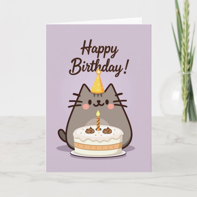 Tarjeta de pastelito dulce Kitty (Anverso)