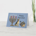 Tarjeta de Pastor Alemán Chanukah Menorah Dreidel1<br><div class="desc">Recordar a la familia y amigos durante la temporada de Chanukah es una manera maravillosa de estar en contacto con la gente que amas y te importa. Creé estas tarjetas de perro Chanukah con amor y cuidado y estoy seguro de que cualquiera que ame los perros estará encantado de recibirlas....</div>