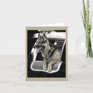 Tarjeta de Pastor Alemana de Trabajo - "K9 Ronin"