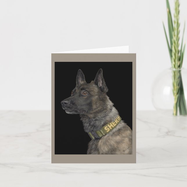 Tarjeta de pastor holandesa de trabajo - "K9 Yukon (Anverso)