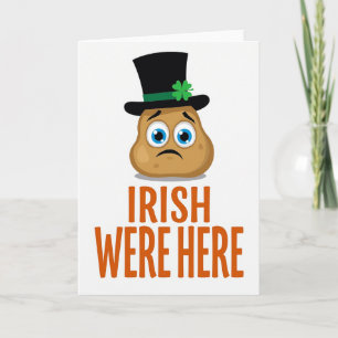 Tarjeta de Patata de Los Irlandeses Estuvieron Aqu