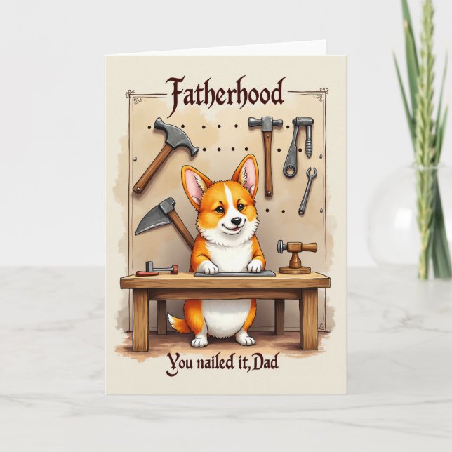 Tarjeta de Paternidad de Craftsman Dog (Anverso)