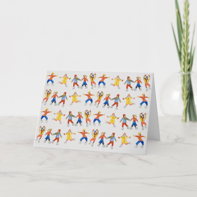 Tarjeta de patinadores artísticos para caridad (Anverso)
