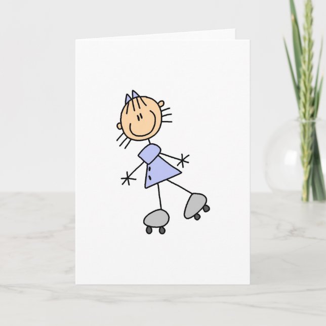 Tarjeta de patinaje sobre ruedas para chicas (Anverso)