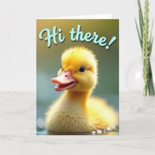 Tarjeta de patito pequeño Hola