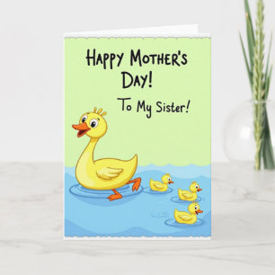 Tarjeta de Pato de Feliz Día de la Madre