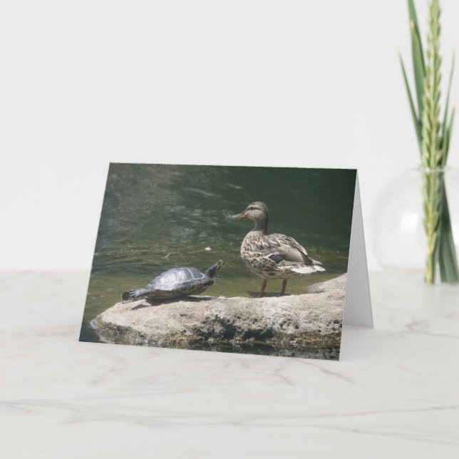 Tarjeta de pato Hello (Anverso)