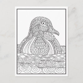 Tarjeta de pato negra y blanca