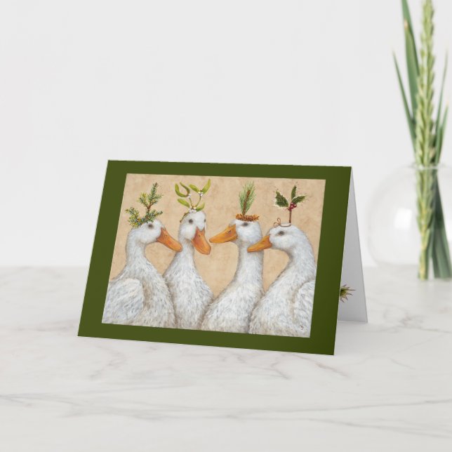 tarjeta de patos navidades (Anverso)
