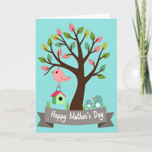 Tarjeta de patrón aviar pastel
