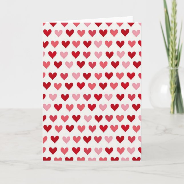 Tarjeta de patrón Corazones de amor (Anverso)