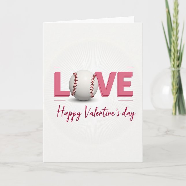 Tarjeta de patrón de amor de béisbol (Anverso)