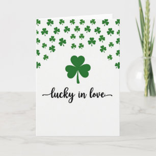 Tarjeta de Patrón de Amor de Trébol