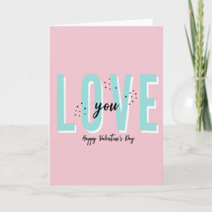 Tarjeta de patrón de amor turquesa