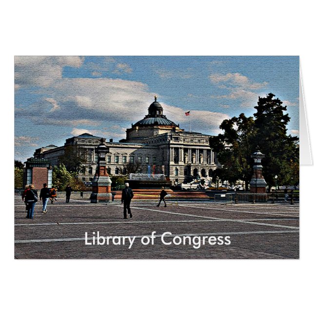 Tarjeta de patrón de biblioteca del Congreso en mo (Anverso (Horizontal))