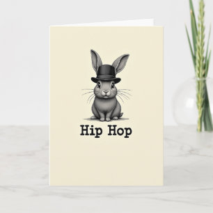 Tarjeta de patrón de Bunny Hip Hop
