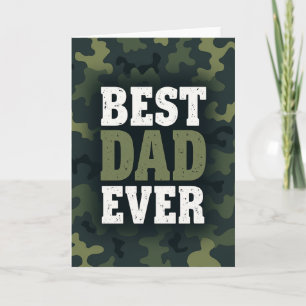 Tarjeta de Patrón de Camuflaje para el Mejor Papá