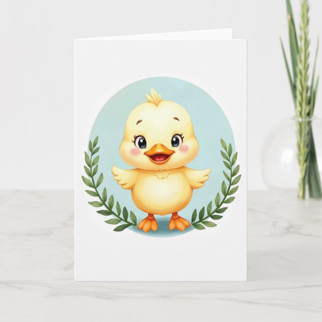 Tarjeta de patrón de círculo de pájaro amarillo (Anverso)