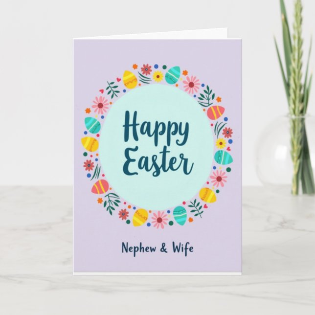 Tarjeta de patrón de círculo de Pascua (Anverso)