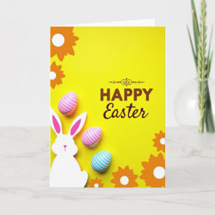 Tarjeta de patrón de círculo de Pascua feliz
