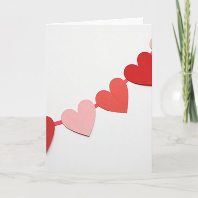 Tarjeta de patrón de corazón rojo (Anverso)