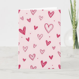 Tarjeta de Patrón de Corazón Simple