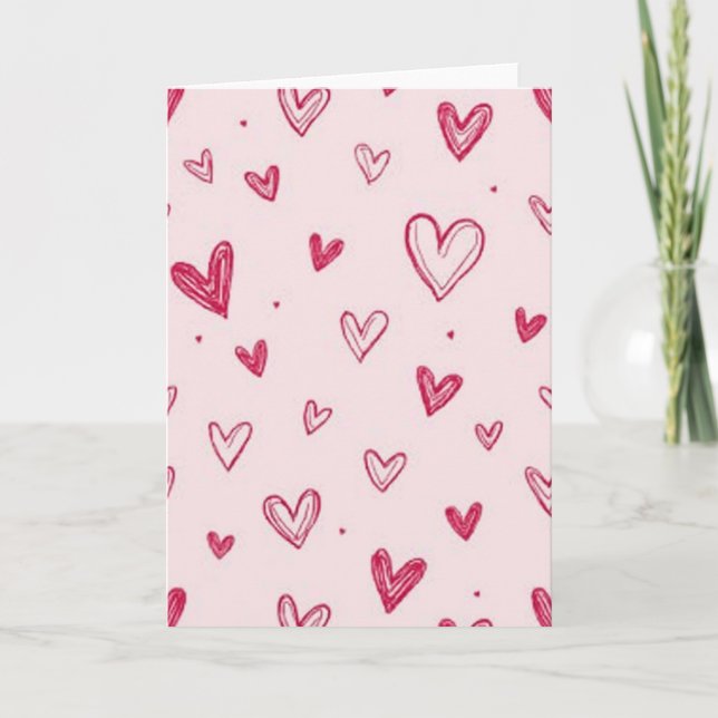 Tarjeta de Patrón de Corazón Simple (Anverso)