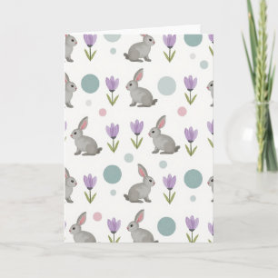 Tarjeta de patrón de criatura de primavera suave