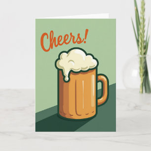 Tarjeta de Patrón de Espuma de Cerveza Cheers