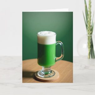 Tarjeta de patrón de espuma de elixir verde