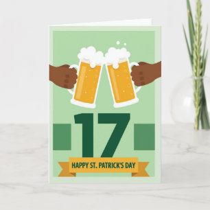 Tarjeta de patrón de felicitaciones de cerveza ver