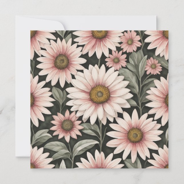 tarjeta de patrón de flores (Anverso)