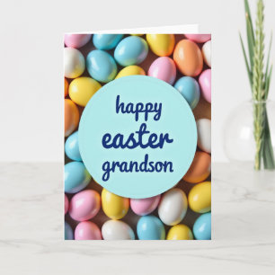 Tarjeta de patrón de huevos de Pascua de Pastel