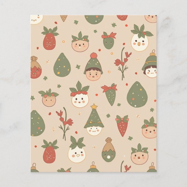 Tarjeta de patrón de navidades (Anverso)