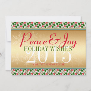 Tarjeta de patrón de Navidades de cerezas rojas y