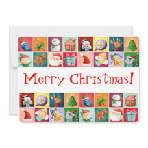 Tarjeta de patrón de Navidades personalizados
