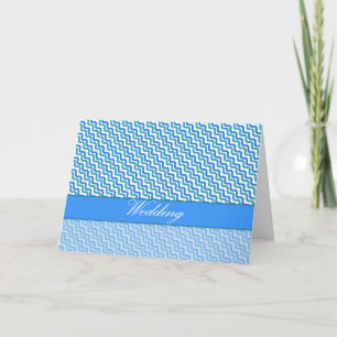 Tarjeta de patrón de onda azul turquesa boda