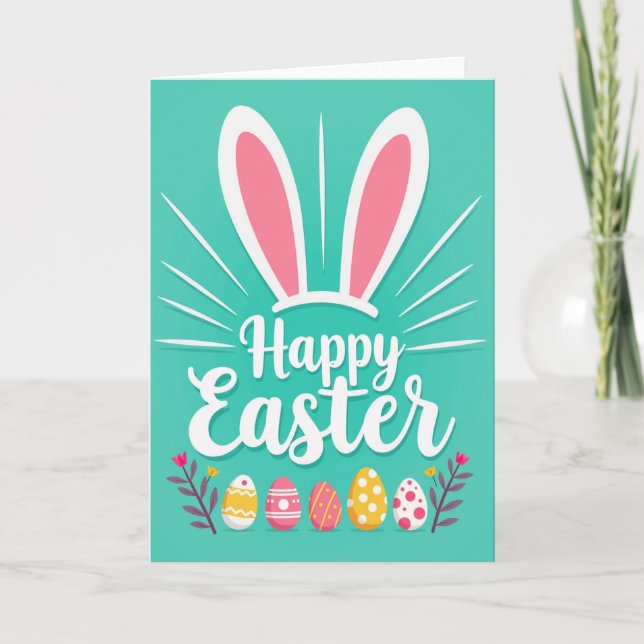 Tarjeta de patrón de orejas de Pascua (Anverso)