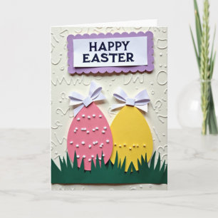 Tarjeta de patrón de óvalos de Pascua