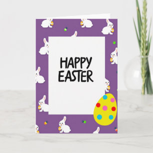 Tarjeta de patrón de Pascua púrpura