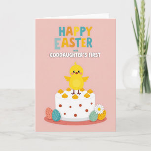 Tarjeta de patrón de pastel de pájaro amarillo