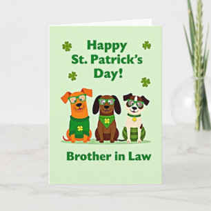 Tarjeta de patrón de perro trébol