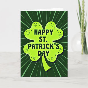 Tarjeta de Patrón de Punto de Trébol Verde