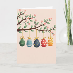 Tarjeta de patrón de rama de primavera